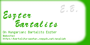 eszter bartalits business card